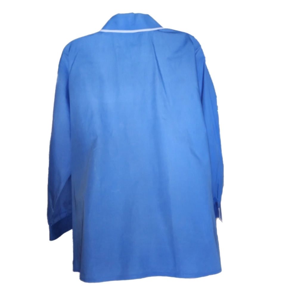 BOB MACKIE WEARABLE ART BLUE  RIBBONED SPECIAL EDITION VINTAGE SHIRT SIZE 1X - Picture 3 of 4
